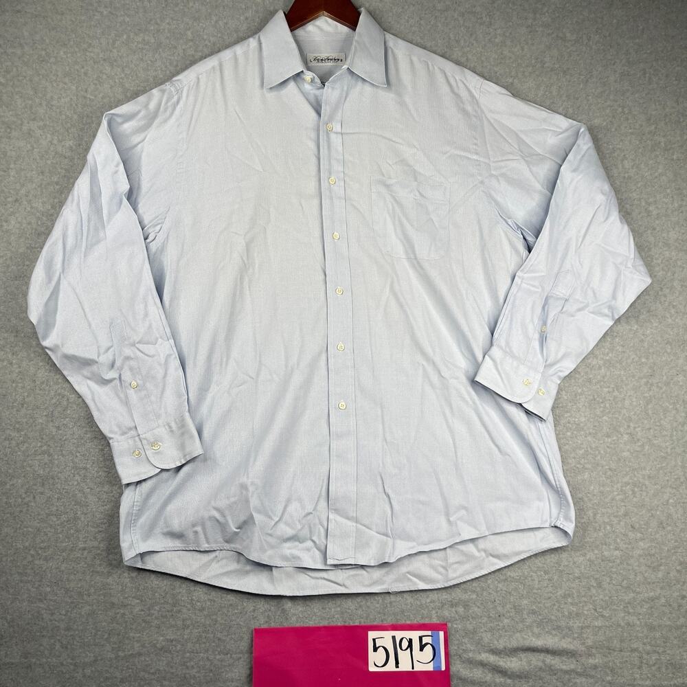 Brooks Brothers Shirt 16.5 Light Blue Button Up Long Sleeve Casual Classic Mens